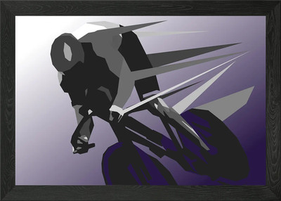 Bahn Radfahren Pop Art Gerahmtes Wandbild Poster Leinwanddruck Bild