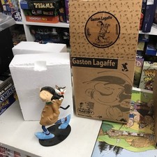 FRANQUIN STATUE GASTON LAGAFFE avec duffle coat PLASTOY 2008 avec boite 18