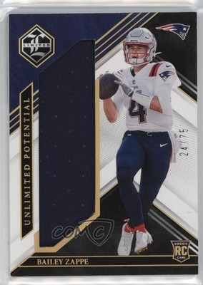 2022 Limited Unlimited Potential Gold Spotlight 24/75 Bailey Zappe Rookie RC 3hd