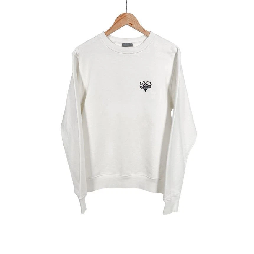 Felpa Dior x Shawn Stussy uomo logo ricamo ape bianca 033J603C0531