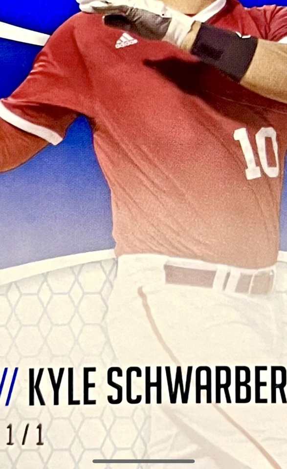 2014 Leaf Rize Draft 1/1 Кайл Шварбер Blank Back Treasury дебютант - Изображение 2 из 4