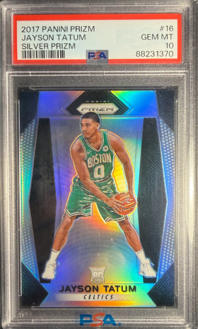 2017 PANINI PRIZM JAYSON TATUM SILVER PRIZM #16 PSA 10