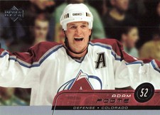 Adam Foote 2002-03 Upper Deck #288 Colorado Avalanche Hockey