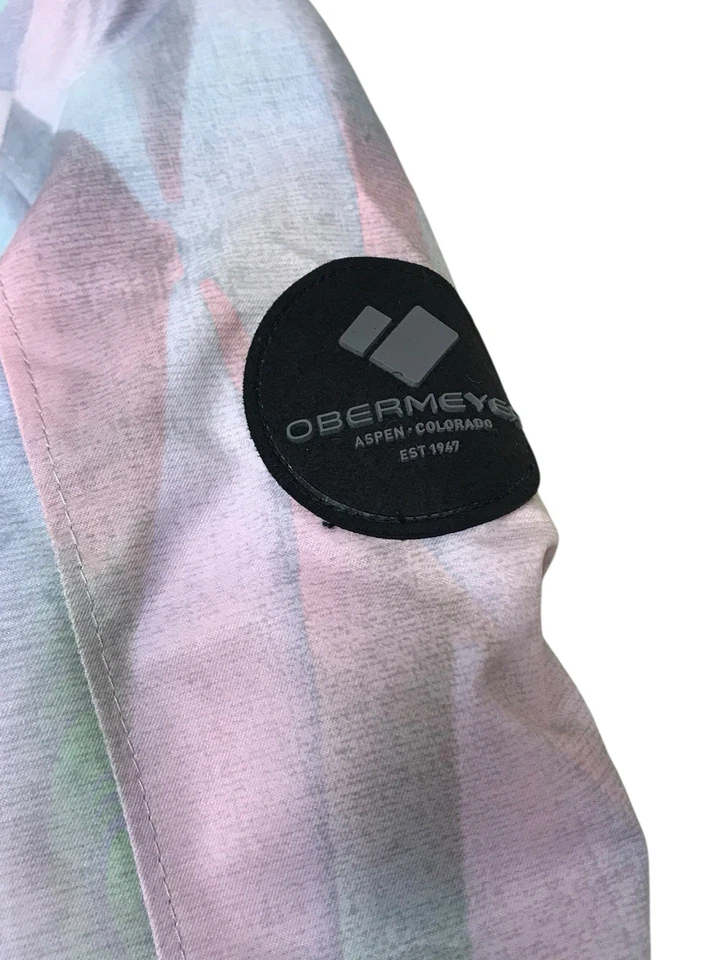 Obermeyer Ski Jacket Coat Girls Size Small 8 Teen Rylee Pink Purple Green Snow - Image 3 of 4