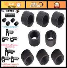 8-Pack Thread Protectors: 4 x 5/8x24  4 x 1/2x28 - Durable, Easy Install, Heavy
