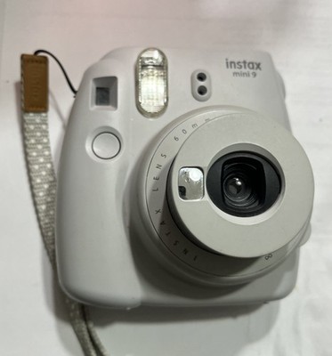 Fujifilm Instax Mini 9 Instant Film Camera White Tested Works + Selfie Mirror
