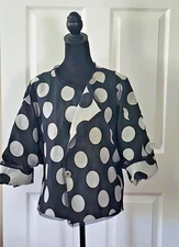 Linda Lundstrom Reversable Polka Dot Jacket in Size Large