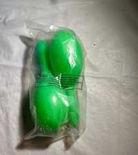 Set Of 2 7" Plastic Neon Green Maracas, New Music Sound Shakers
