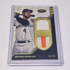 2018 Topps Tier One Baseball Dual Relic GEORGE SPRINGER /25!!