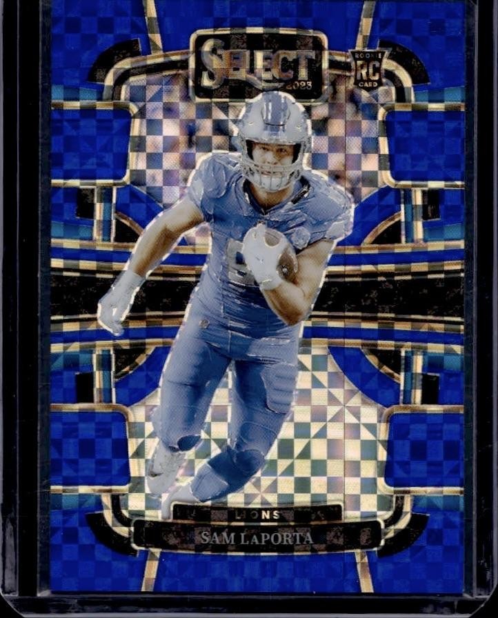 2023 Panini Select #35 Sam LaPorta Blue Prizms #/199 RC