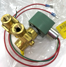 ASCO Red Hat 8321G003 3-Way Brass Solenoid Valve 1/4" 120/60 AC Quick Exhaust