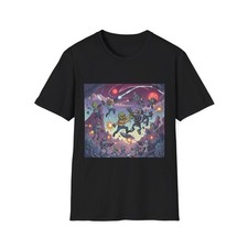 Evil Aliens Fighting Robots Unisex Softstyle T-Shirt