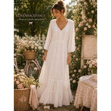 LoveShackFancy Victorian Maxi Dress White Size 10 NWT MSRP $410