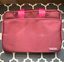 MOSISO 13 in Laptop Sleeve Case Burgundy Polyester Padded Zipper w/ Handle