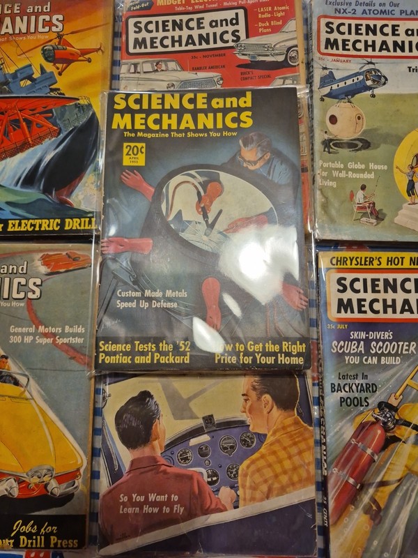 Set Of 7 Vintage Science And Mechanics Magazines 1940s 1950s