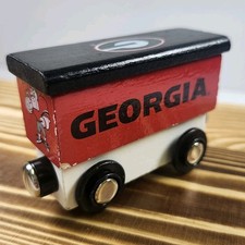 Georgia Bulldogs Wooden Train MasterPieces NCAA  Box Car Magnetic Hairy Dawg 