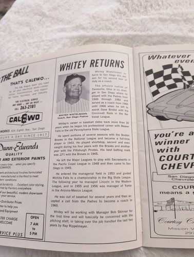 1968 S.D. Padres PCL Program-Their Last Season Played In The New S. D Stadium - Picture 8 of 24