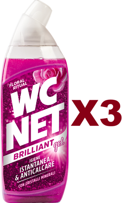 6 PZ WC NET BRILLIANT GEL FLORAL RITUAL IGIENE ISTANTANEA ANTICALCARE 700ML - Immagine 3