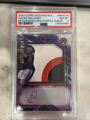 2024 Topps Resurgence Rookie Patch Auto Caleb Williams #RPA-CW Purple Surge