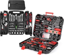 95 Piece Tool Set+198 Piece Tool Box, Tool Kit, Mechanics Tool Set, Portable Too