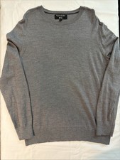 Banana Republic Men's Gray Italian Merino Yarn by Baruffa Sweater Size Large