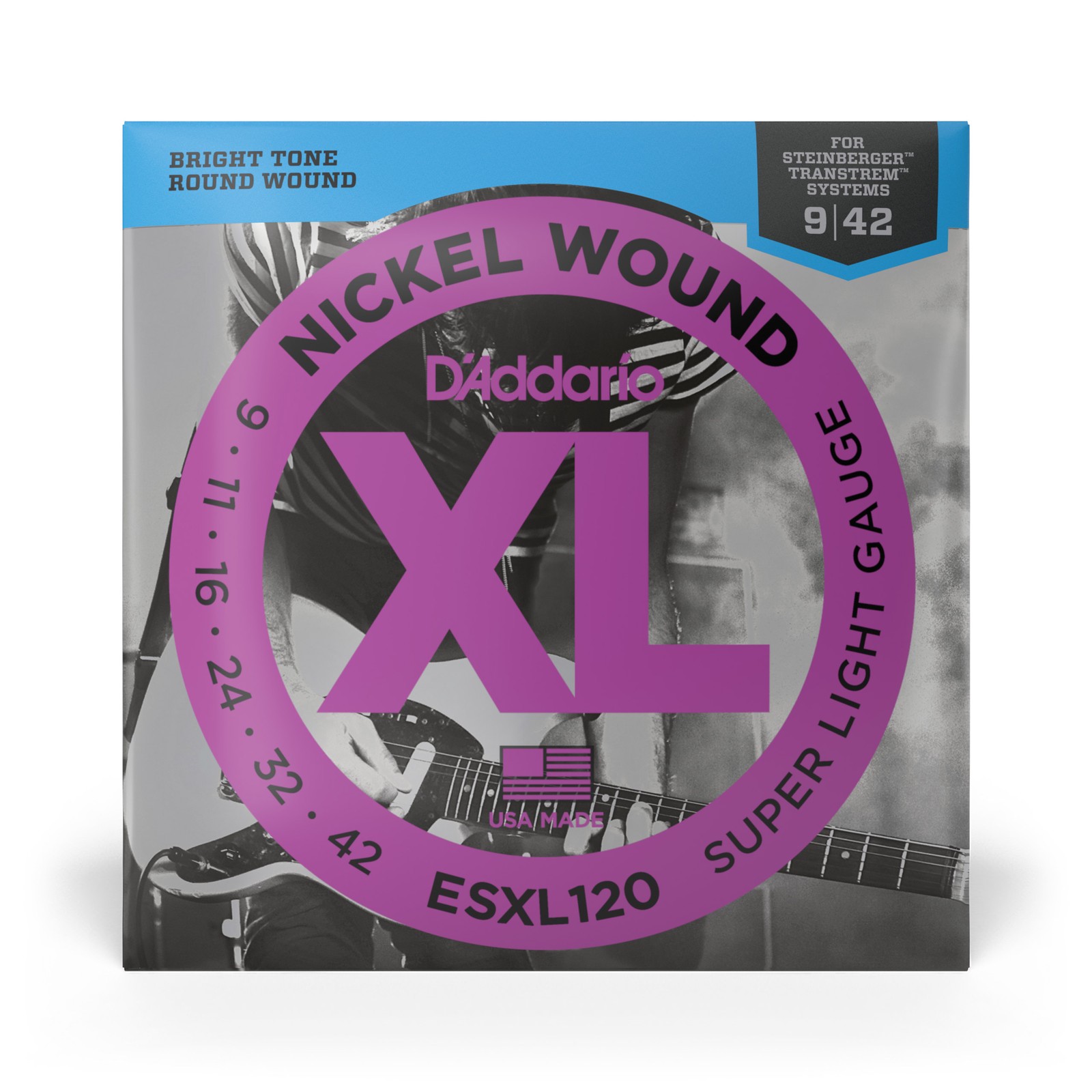 D'addario 09-42 Super Light Double Ball End, XL Nickel Electric Guitar Strings