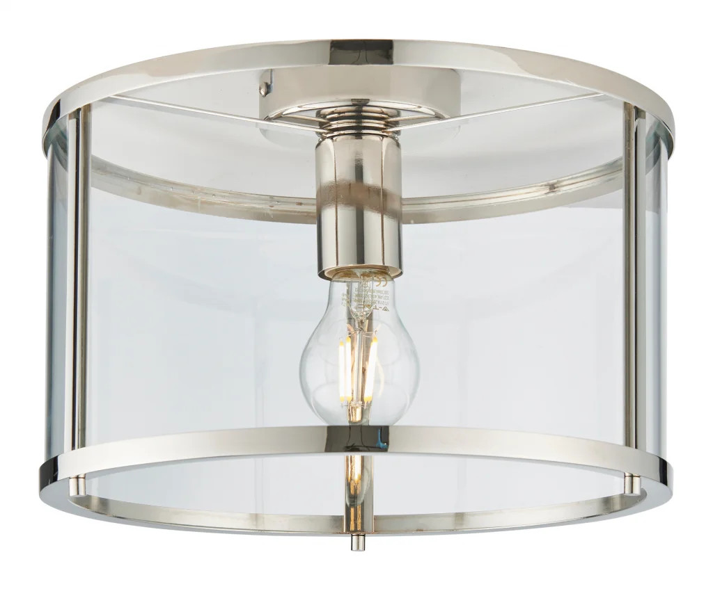 Ceiling Light Silver Hopton Bright Nickel Endon 96150