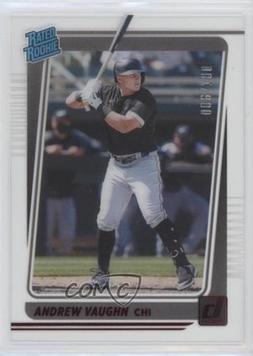 2021 Chronicles Clearly Donruss Rated Rookies Red Andrew Vaughn Rookie RC 0d4