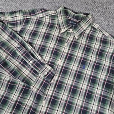 Polo Ralph Lauren Classic Fit Plaid Button Down Shirt Mens XL Green Long Sleeve