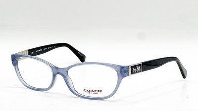 NEW COACH HC 6061 5259 MILKY BLUE/BLACK AUTHENTIC EYEGLASSES 52-15