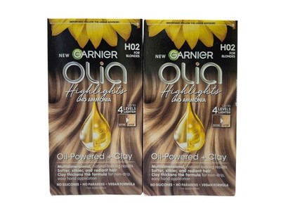 Garnier Olia Highlights for Blondes H02 Ammonia Free Hair LOT of 2 NEW Free Ship