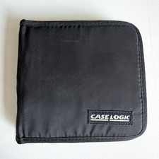 Case Logic 12 CD DVD Disc Storage Wallet Binder Black Zippered Carrying Case