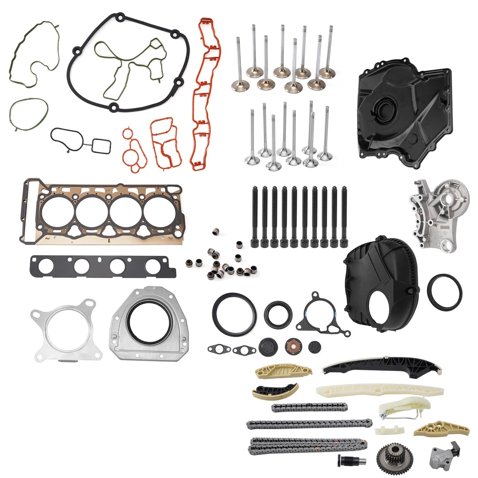 Cadena de distribución del motor + kit de cubierta para Audi A3 A4 A5 A6 Q5 TT 2008-2015 VW GTI 2.0T Foto 4 de 4