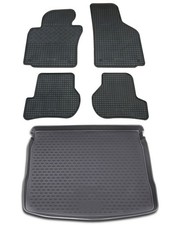 Gummi Kofferraumwanne Fußmatten für VW Golf 6 Limo ab 2009 VI Set Passform Matte