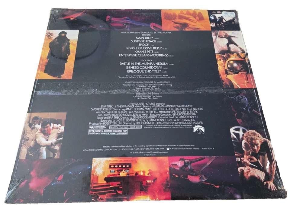 SEALED Star Trek II The Wrath of Khan 1982 LP Atlantic Records promo cut *READ* - Image 3 of 4