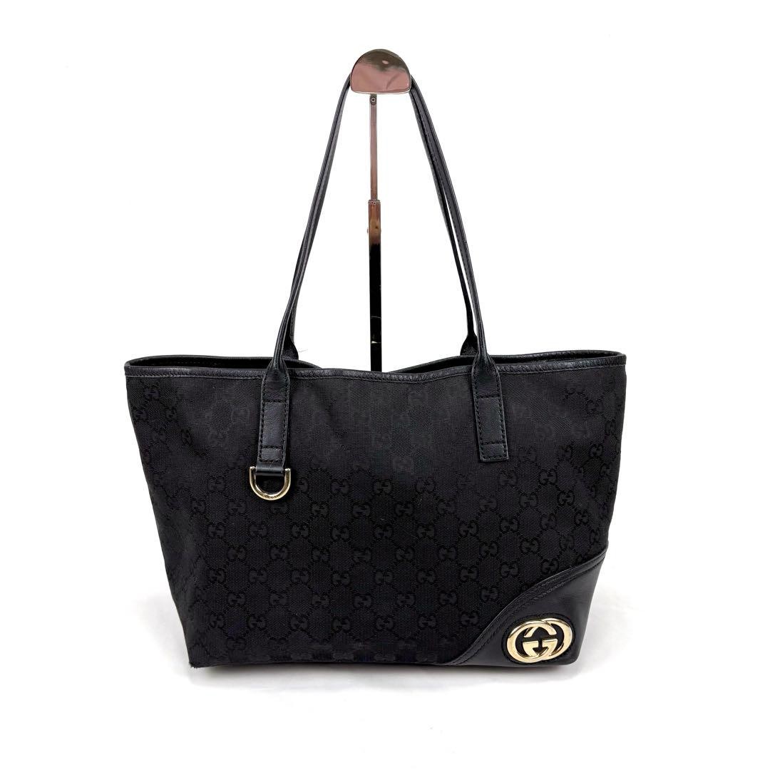 Gucci GG Canvas Sookie Black Tote Bag