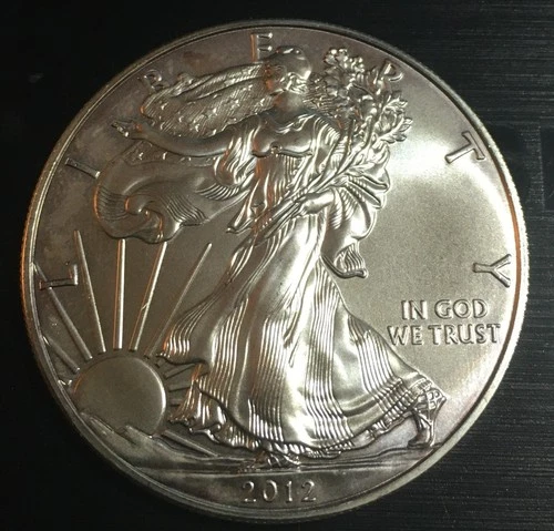 2012 USA 1 oz fine silver eagle dollar uncirculated in capsule
