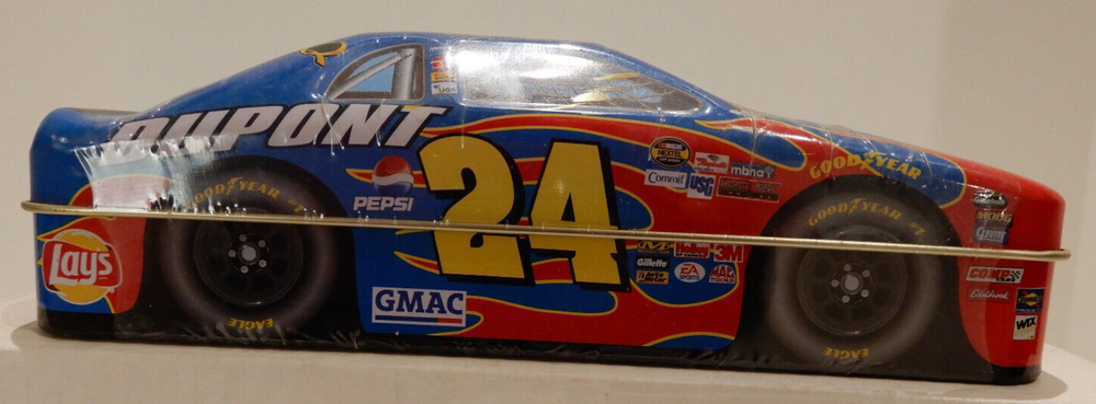 NASCAR Jeff Gordon Dupont 24 Palmer's Candy Racecar Shaped Collectable Tin