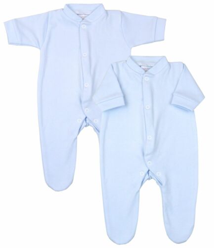 BabyPrem Premature Baby Clothes Cotton Sleepsuit Babygrow Boys Blue 1.5 - 7.5lb - Afbeelding 1 van 4