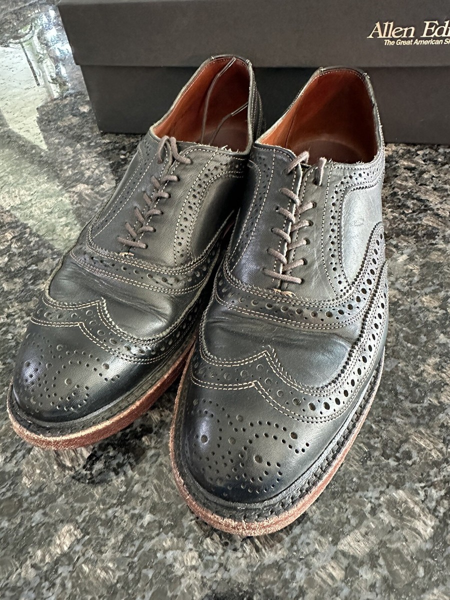 Allen Edmonds McTavish Black 7/5 D Black Leather Wingtip‎ Dress Shoes ALLEN EDMONDS 8.5D MCTAVISH BLACK LEATHER WINGTIP DRESS  main image 4