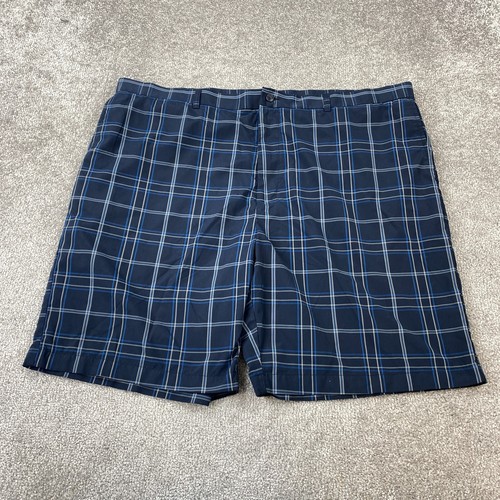 Ben Hogan Performance Athletic Chino Golf Shorts Men's 46 Navy Plaid 10
