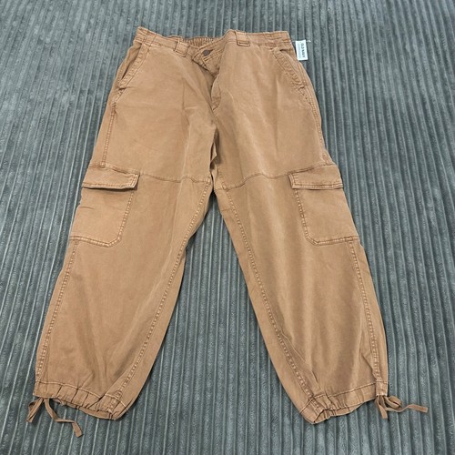 Old Navy Joggers Men's XL Brown Cargo Pants Stretch Elastic Waist Casual