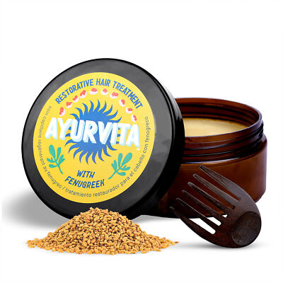 AyurVita Fenugreek Hair Treatment - Men & Women Deep Conditioning Mask  - 5.2 Oz