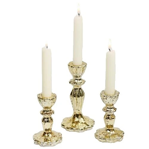 Mercury Glass Candlesticks