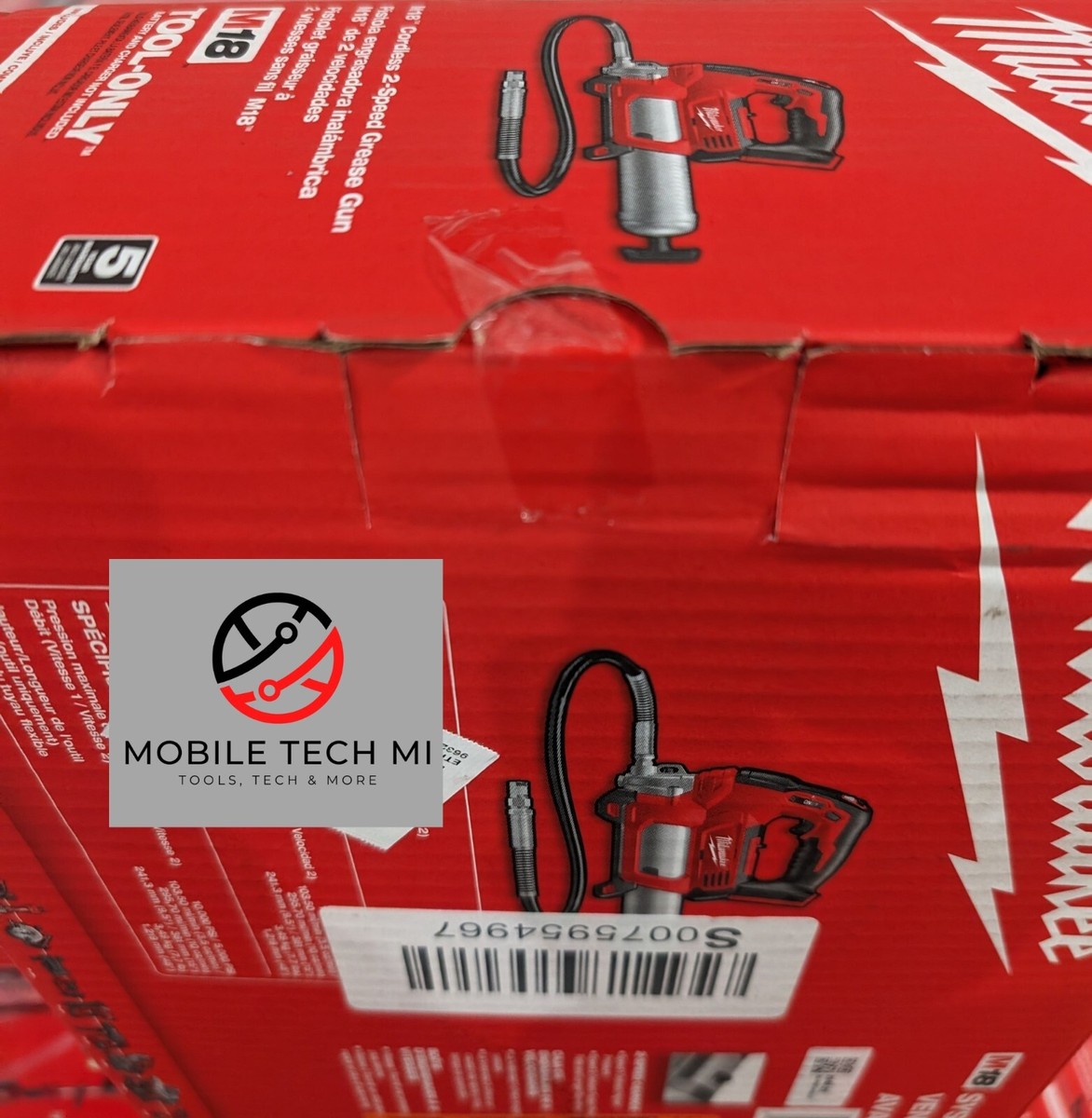 Milwaukee 2646-20 Grease Gun M18 18 Volt Cordless 18V Tool Only 2