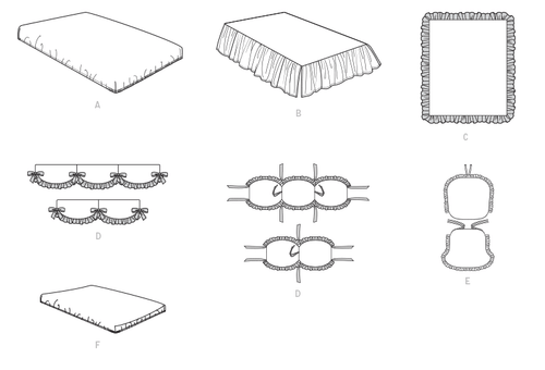 Kwik Sew Pattern K4296 Nursery Decor - Crib Sheet, Dust Ruffle, Rail Covers - Picture 4 of 5
