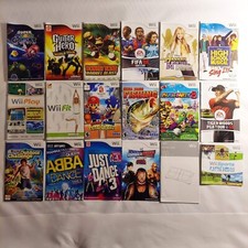 Lot Of 18 Game Instruction Manuals / Booklets Only - Nintendo Wii Mario