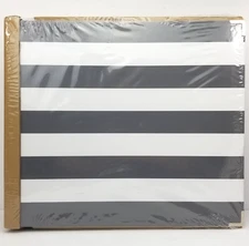 Becky Higgins Project Life 12x12  Scrapbook Album Gray Stripe D Ring Binder NEW