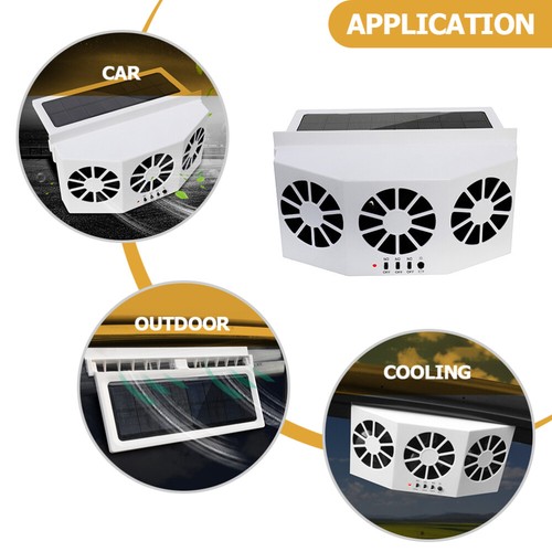 Car Ventilating Fan Cooling Cars Without Ac Solar Powered Travel - Picture 4 of 10