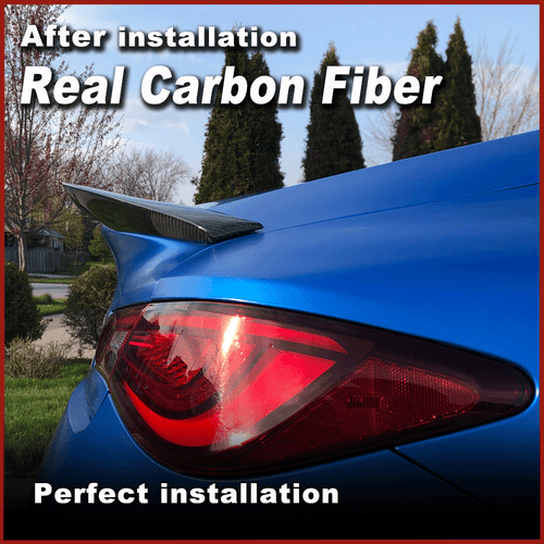 For Infiniti Q60 2016-2019 REAL Carbon Rear Trunk Spoiler Boot Racing Wing Lip - Picture 5 of 10